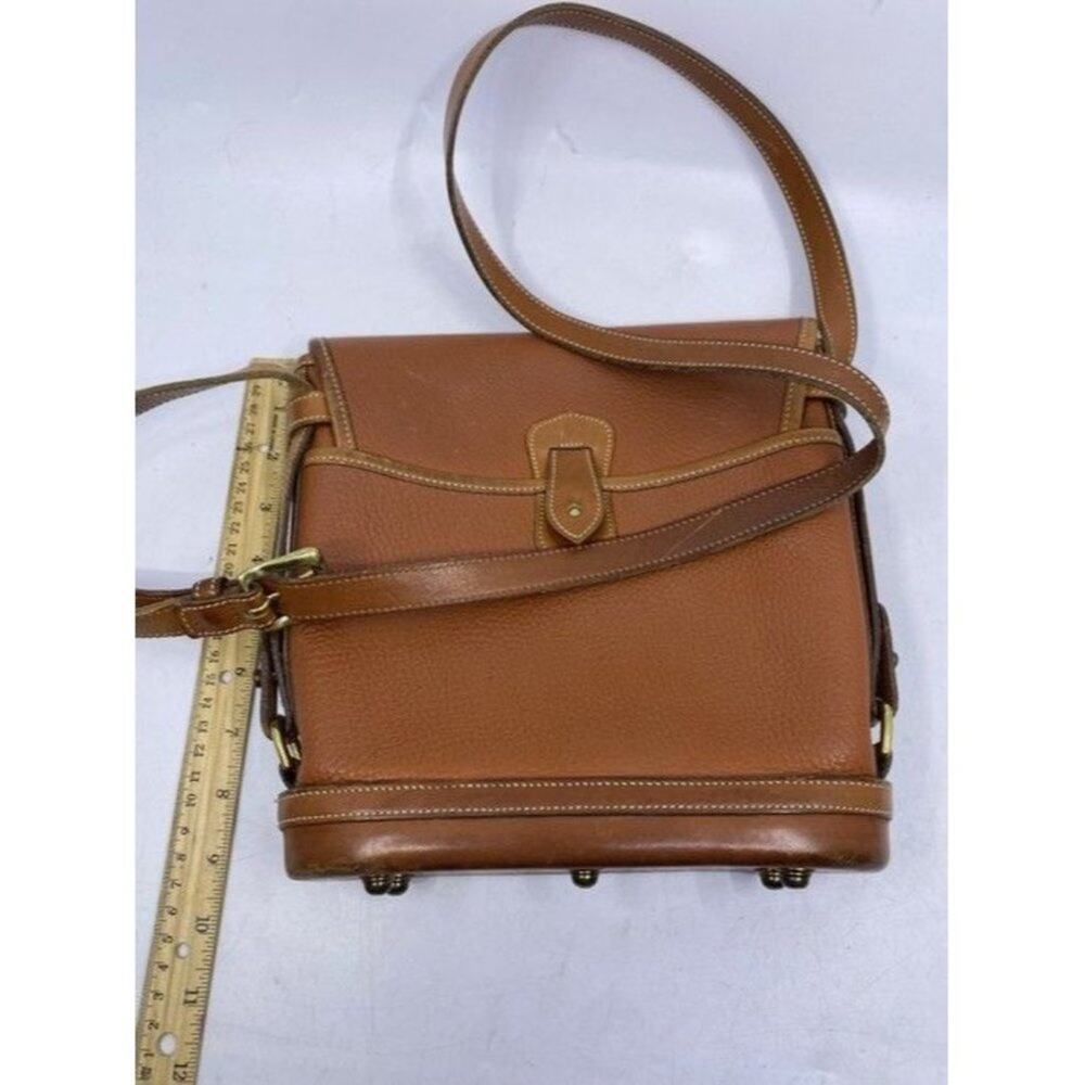 Dooney And Bourke Messenger W Vintage Unique W Feat Brown Leather Cross … - Picture 3 of 8